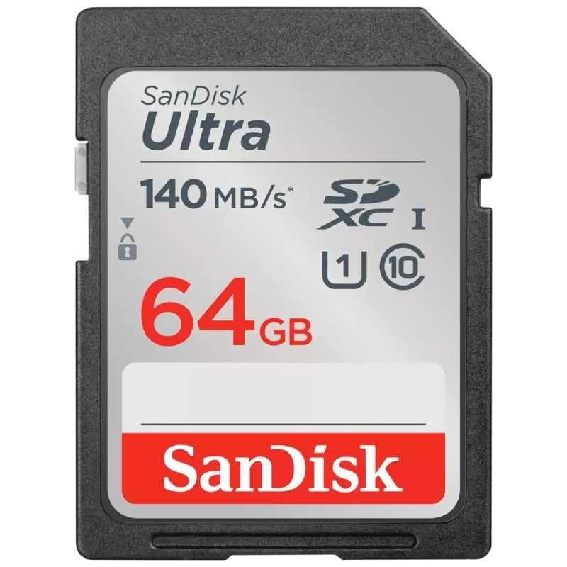 Tarjeta de Memoria SanDisk Ultra 64GB SD HC UHS-I – SDXC/ Clase 10/ 140MBs