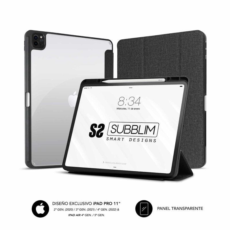 Funda Subblim Clear Shock para Tablet iPad Pro 11″ 2020-2022/ Negra