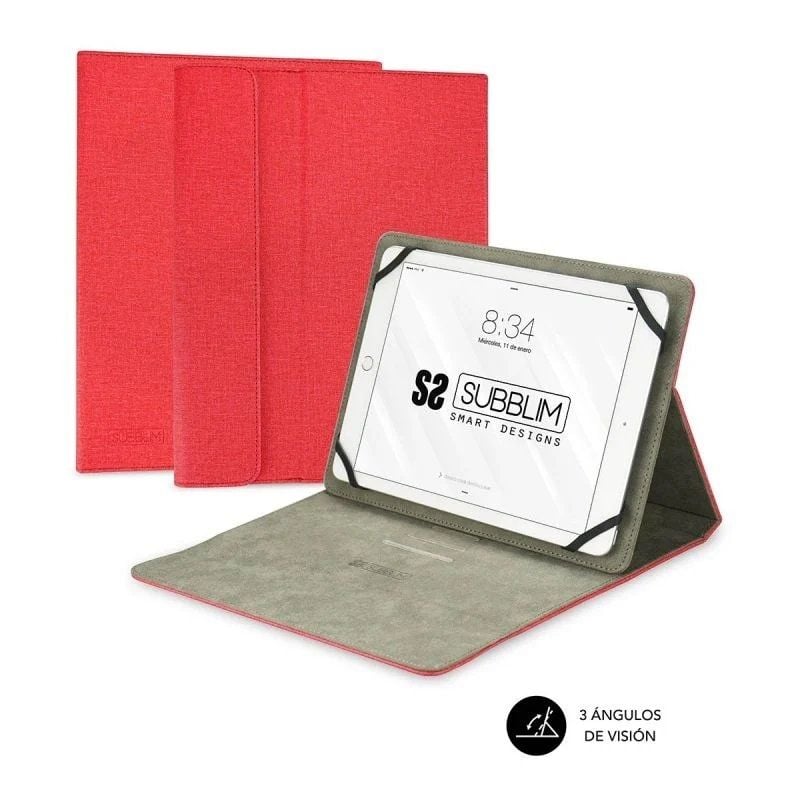 Funda Subblim Clever Stand para Tablets de 9″-10.1″/ Roja