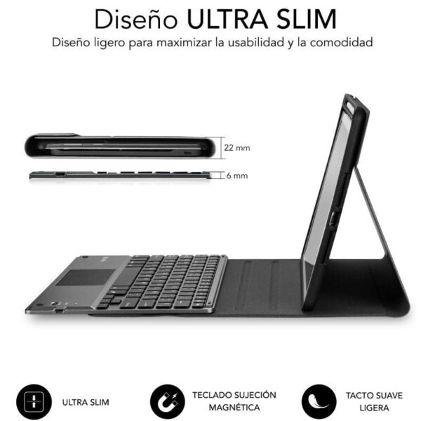 Funda con Teclado Subblim KeyTab Pro BT para Tablet iPad 10.9" 10a Gen/ Negra - Imagen 2