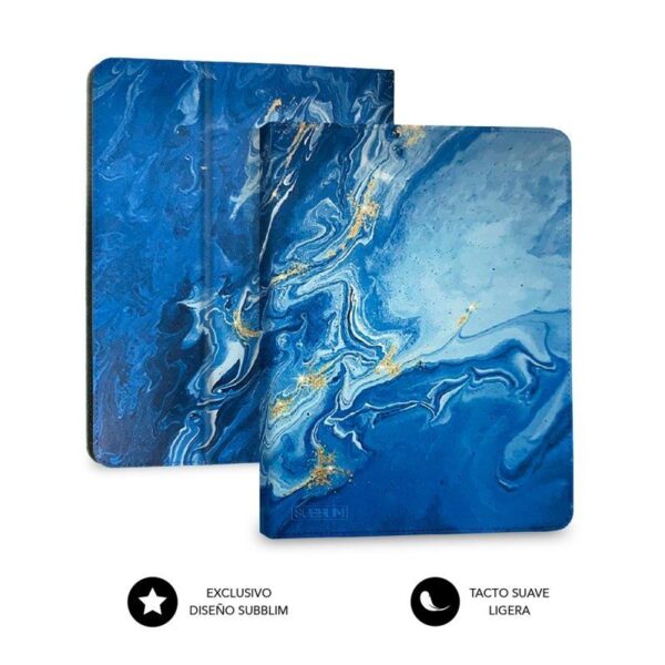 Funda con Teclado Subblim Keytab Pro Bluetooth para Tablets de 9"-11"/ Marmol Azul - Imagen 3
