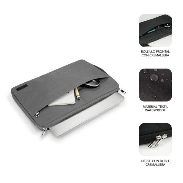 Funda Subblim Urban Laptop Sleeve para Portátiles hasta 14"/ Gris - Imagen 2