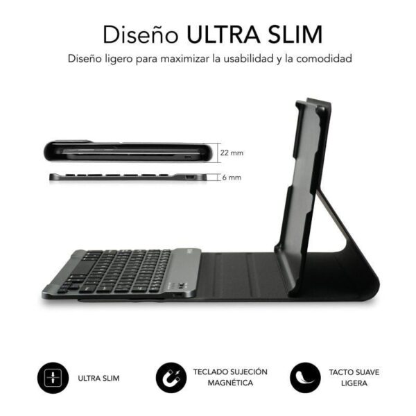 Funda con Teclado Subblim KeyTab Pro BT para Tablets Samsung Galaxy A9+/ Negra - Imagen 3