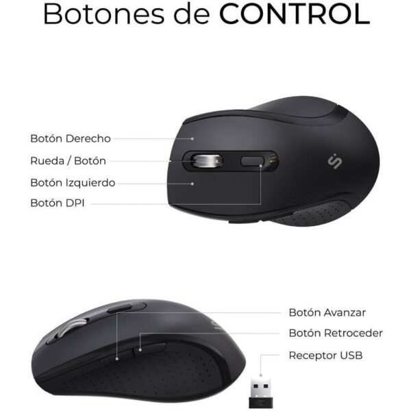 Teclado y Ratón Inalámbrico Subblim Combo Dual Office Prowave/ Negro - Imagen 3