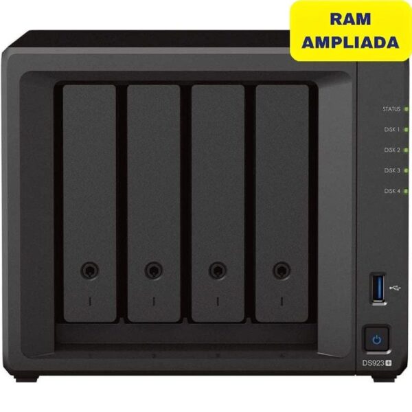 NAS Synology Diskstation DS923+/ 4 Bahías 3.5"- 2.5"/ 16GB DDR4/ Formato Torre