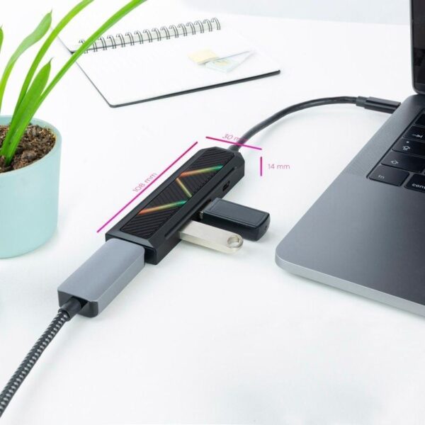 Docking USB Tipo-C Nanocable 10.16.0401/ 2xUSB/ 1xUSB Tipo-C PD/ 1xHDMI 2.0 - Imagen 3