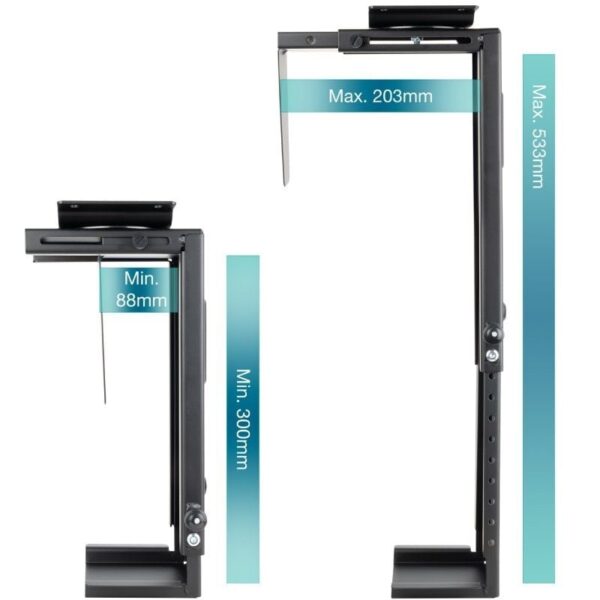 Soporte Bajo Mesa/de Pared TooQ TQMUD01 para PC/ hasta 10kg - Imagen 2