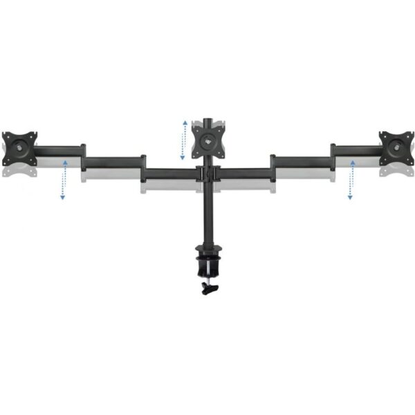 Soporte de Mesa para 3 Monitores TooQ DB1327TN-B/ Giratorio/ Inclinable/ hasta 8kg - Imagen 2