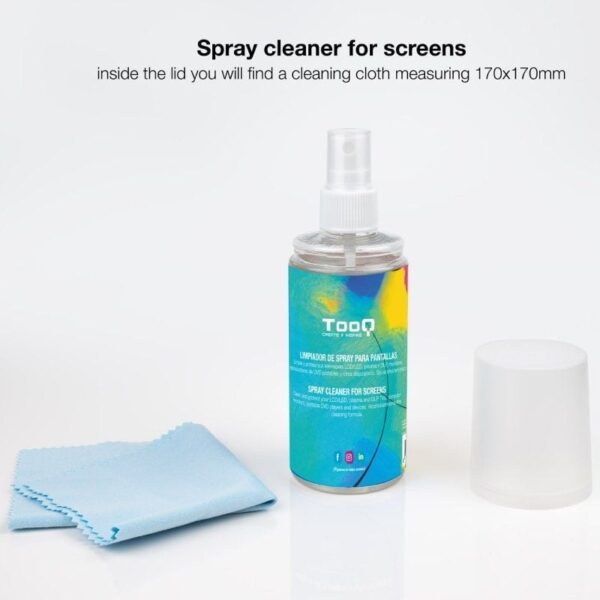Kit Limpiador de Pantallas TooQ TQSC0016/ Spray 150ml + Paño Microfibra - Imagen 2