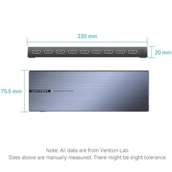 Splitter HDMI 8 en 1 Vention AKQB0-EU/ 8xHDMI - Imagen 2