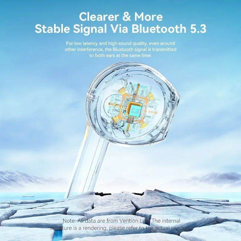 Auriculares Bluetooth Vention NBGW0 con estuche de carga/ Autonomía 7h/ Blancos - Imagen 3