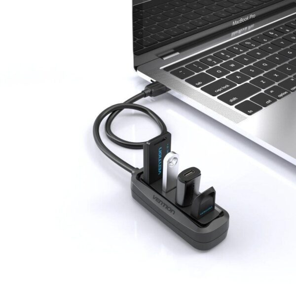 Hub USB Vention VAS-J43-B015/ 4xUSB/ 15cm - Imagen 2