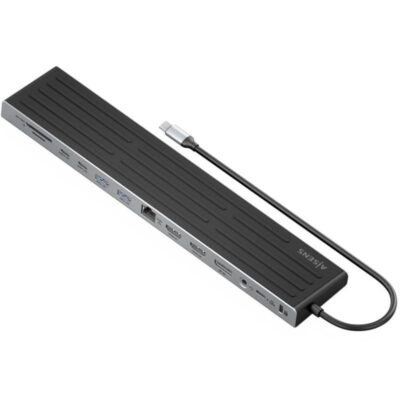 Docking usb tipo-c aisens asuc-13p042-gr/ 2xusb tipo-c/ 1xusb tipo-c pd/ 2xusb/ 2xhdmi/ 1xdisplayport/ 1xlector de tarjetas/