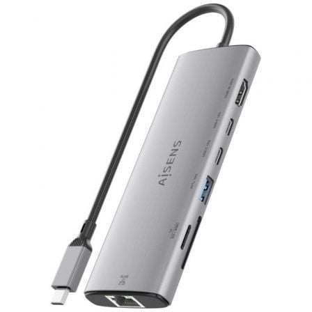 Docking usb tipo-c aisens asuc-7p032-gr/ 1xhdmi 4k/ 1xusb/ 2xusb tipo-c/ 1xrj45/ 1xlector tarjetas/ gris - Imagen 8