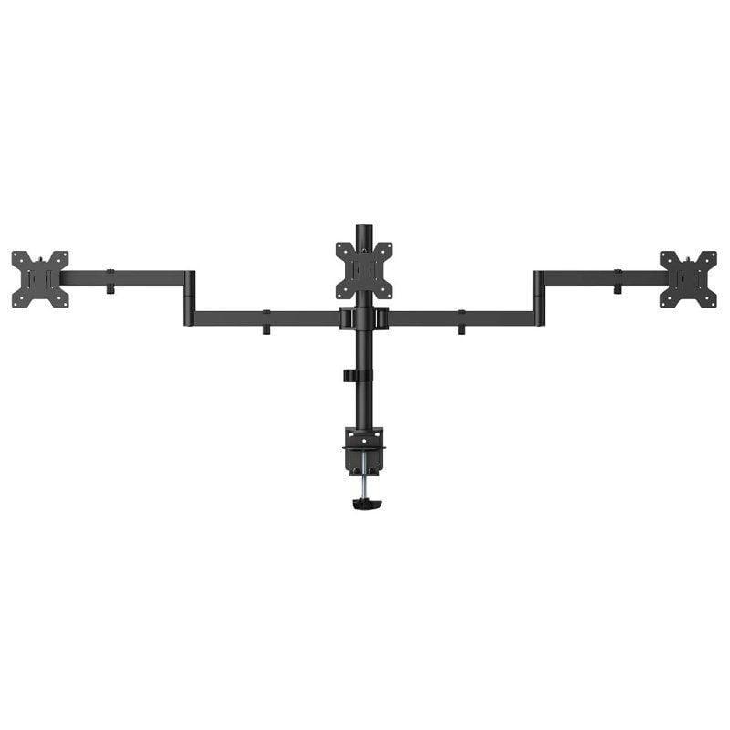 Soporte de mesa para 3 monitores aisens dt27tsr-281/ giratorio/ inclinable/ hasta 10kg - Imagen 2