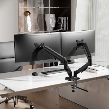 Soporte de mesa con contrapeso para 2 monitores aisens dt32tsr-357/ giratorio/ inclinable/ hasta 9kg - Imagen 10
