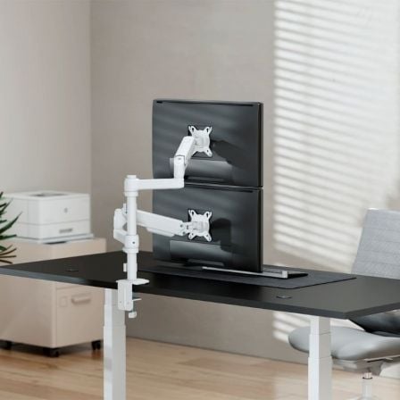 Soporte de mesa con contrapeso para 2 monitores aisens dt32tsr-441/ giratorio/ inclinable/ hasta 9kg - Imagen 10