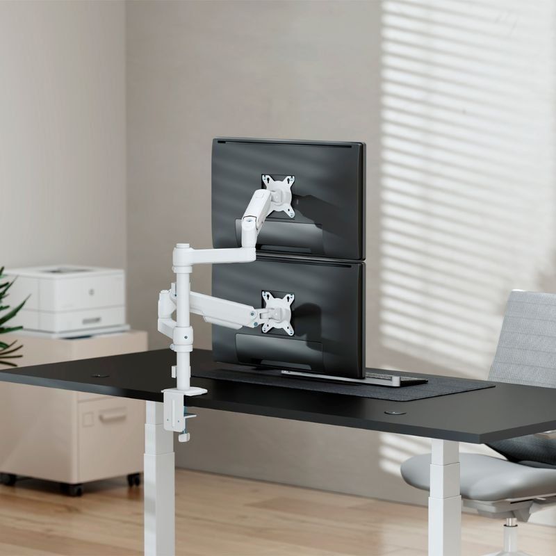 Soporte de mesa con contrapeso para 2 monitores aisens dt32tsr-441/ giratorio/ inclinable/ hasta 9kg - Imagen 5