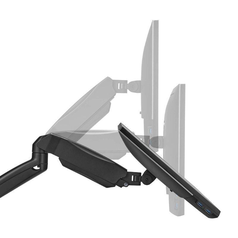 Soporte de pared para 2 monitores o tv aisens wt32tsr-225/ giratorio/ inclinable/ hasta 9kg - Imagen 3