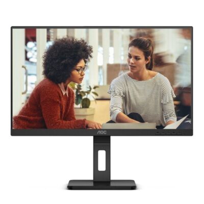 Monitor aoc 24e3qaf 23.8/ full hd/ multimedia/ regulable en altura/ negro