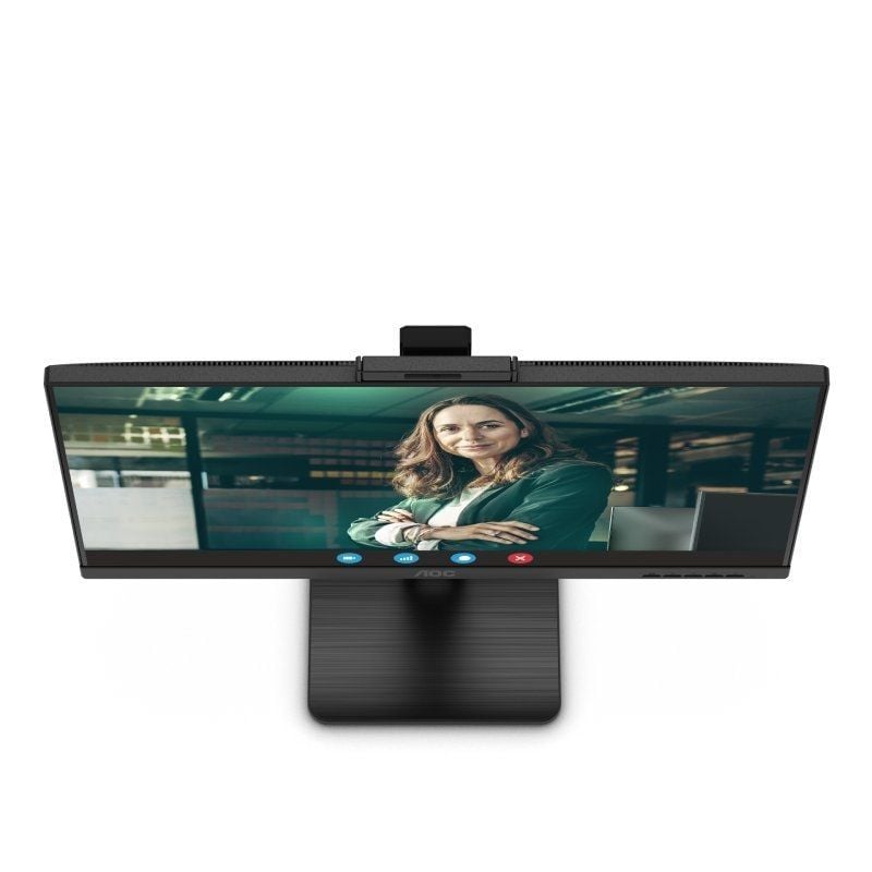 Monitor profesional aoc 24p3qw 23.8/ full hd/ webcam/ multimedia/ regulable en altura/ negro - Imagen 3