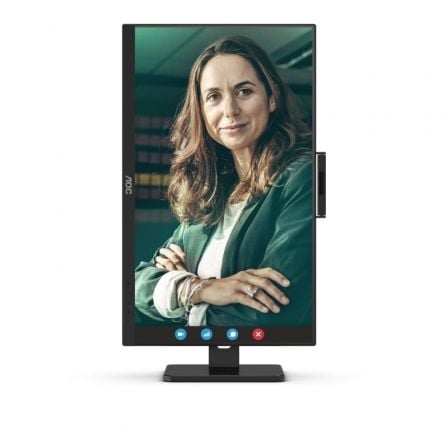 Monitor profesional aoc 24p3qw 23.8/ full hd/ webcam/ multimedia/ regulable en altura/ negro - Imagen 10