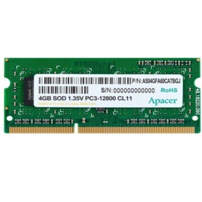 Memoria ram apacer dv.04g2k.kam 4gb/ ddr3l/ 1600mhz/ 1.35v