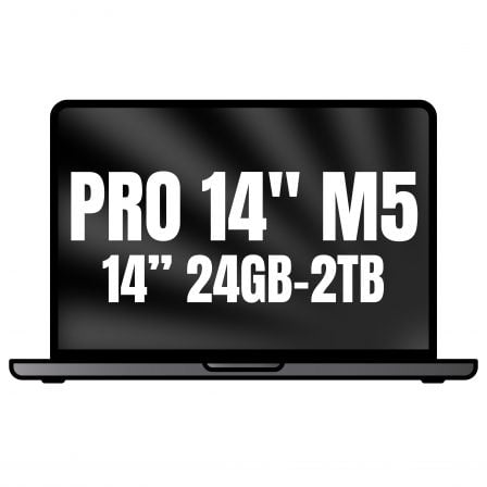Apple macbook pro 14/ m5 pro 18-core cpu/ 24gb/ 2tb ssd/ 20-core gpu/ negro espacial - Imagen 2
