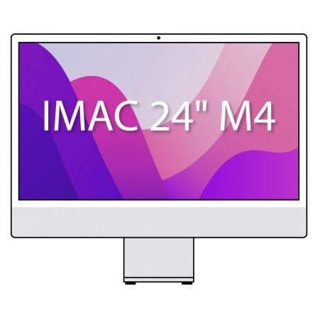 Apple imac 24 retina 4,5k / m4 10-core cpu/ 16gb/ 256gb ssd/ 10-core gpu/ cristal nanotexturizado/ plata - Imagen 2