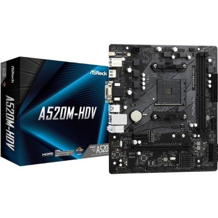 Placa base asrock a520m-hdv/ ddr4/ pcie 3.0/ socket am4/ micro atx - Imagen 6
