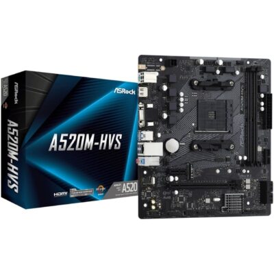 Placa base asrock a520m-hvs/ ddr4/ pcie 3.0/ socket am4/ micro atx