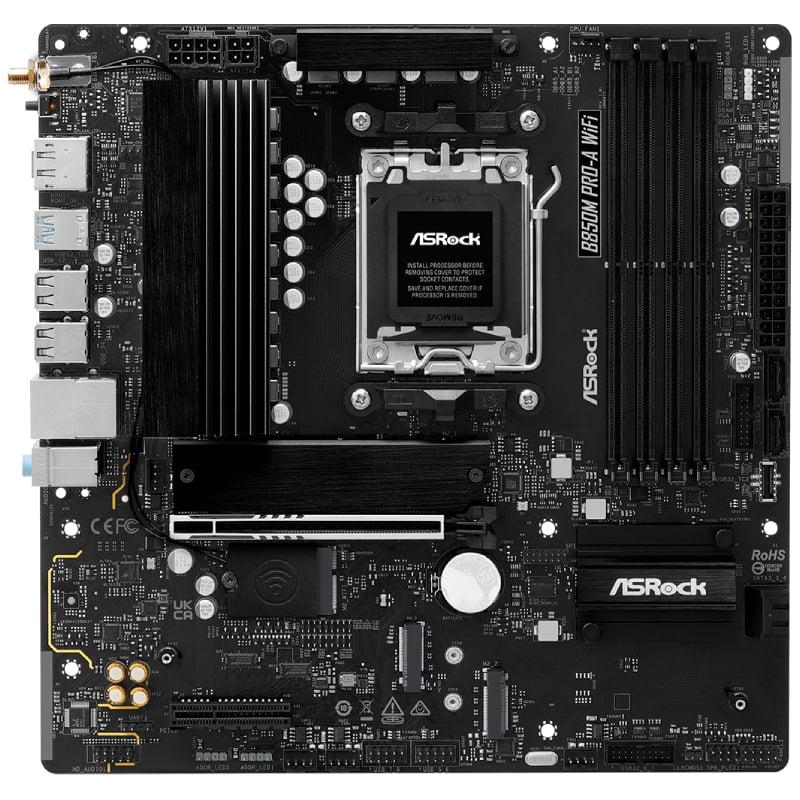 Placa base asrock b850m pro-a wifi/ ddr5/ pcie 5.0/ socket - Imagen 2