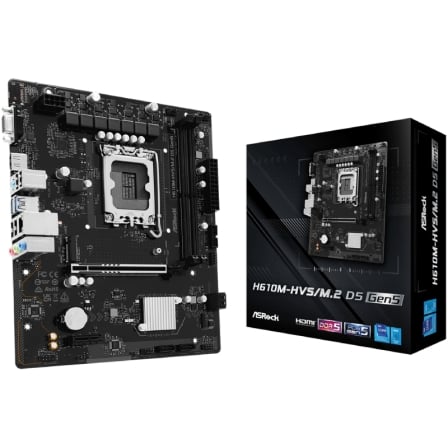 Placa base asrock h610m-hvs m2 d5 g5 socket 1700/ ddr5/ pcie 5.0/ micro atx - Imagen 6