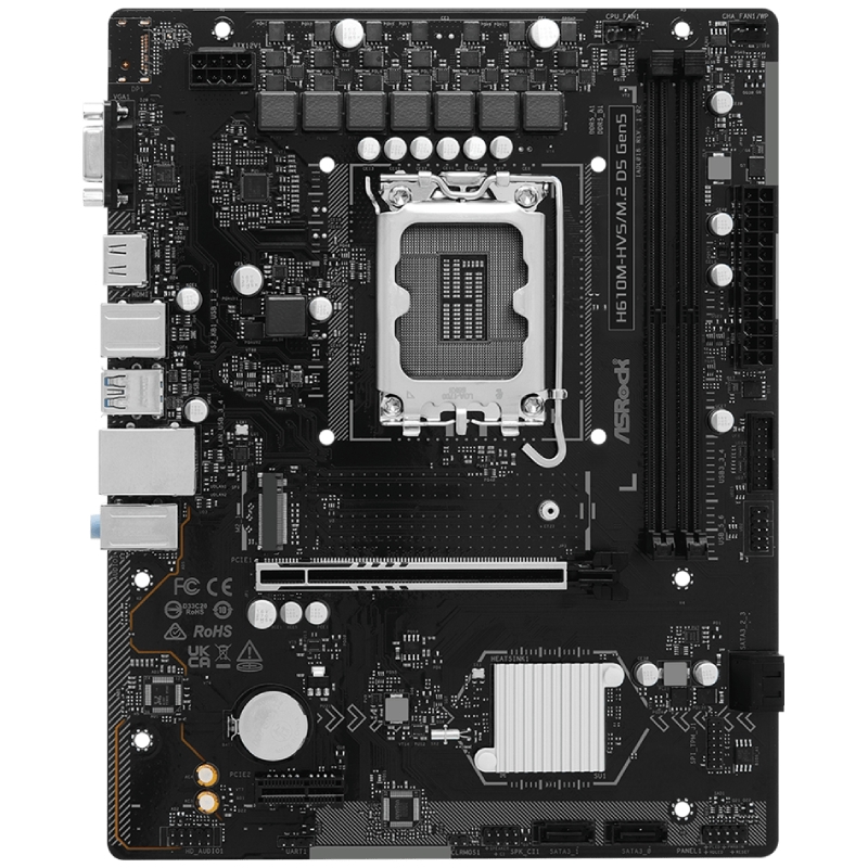 Placa base asrock h610m-hvs m2 d5 g5 socket 1700/ ddr5/ pcie 5.0/ micro atx - Imagen 2