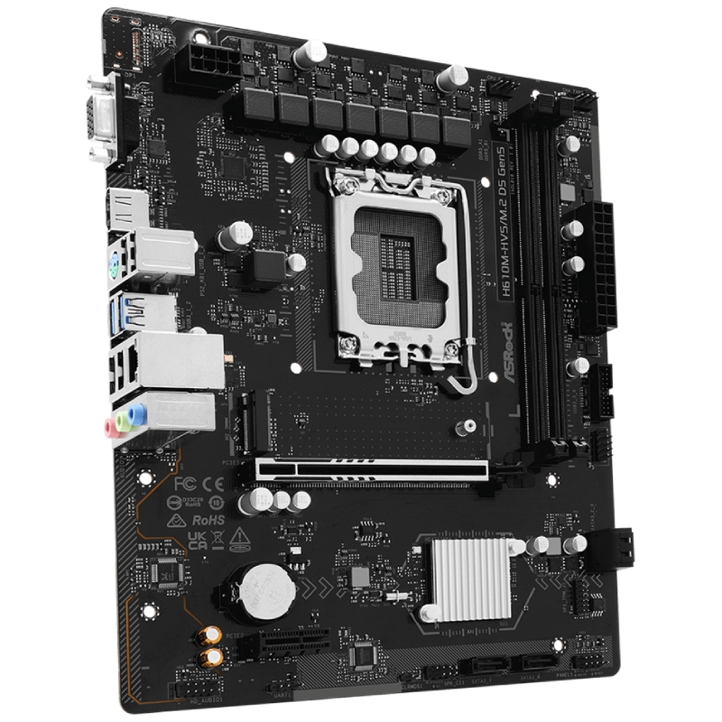 Placa base asrock h610m-hvs m2 d5 g5 socket 1700/ ddr5/ pcie 5.0/ micro atx - Imagen 3