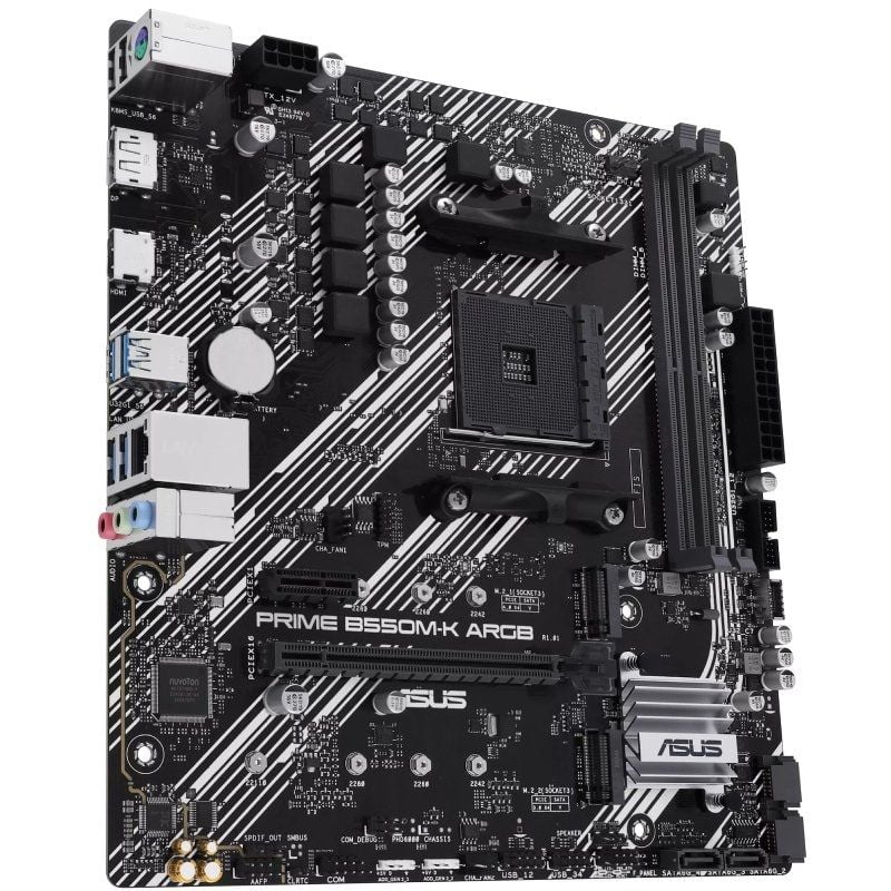 Placa base asus prime b550m-k argb socket am4/ ddr4/ pcie 4.0/ micro atx - Imagen 4