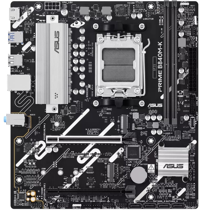 Placa base asus prime b840m-k socket am5/ ddr5/ pcie 4.0/ micro atx - Imagen 2