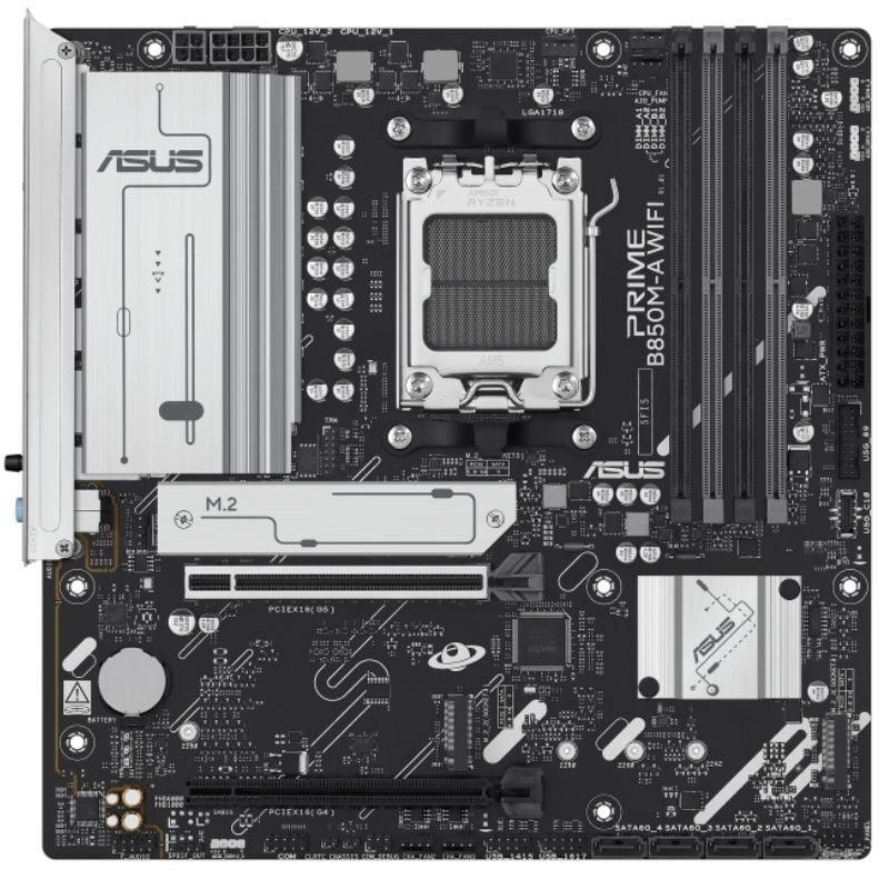 Placa base asus prime b850m-a wifi socket am5/ ddr5/ pcie 5.0/ micro atx - Imagen 2