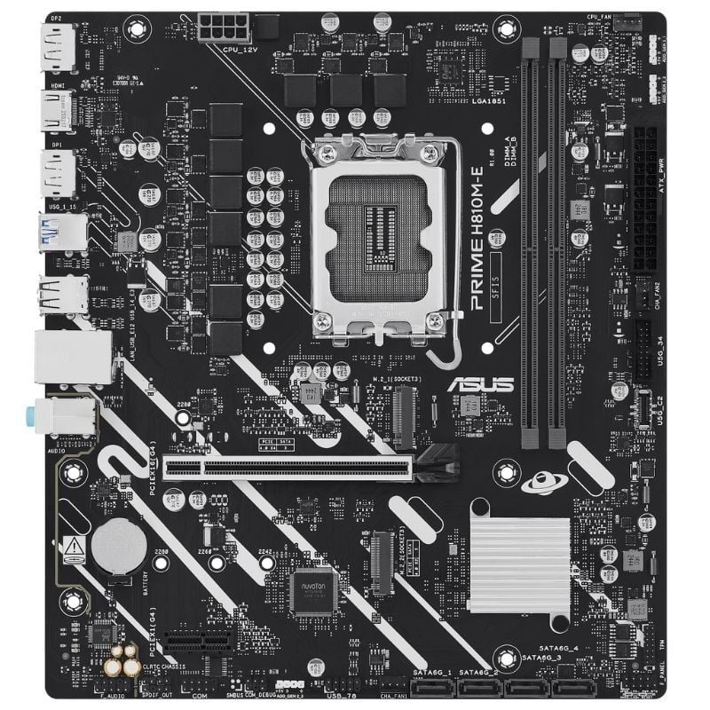 Placa base asus prime h810m-e-csm/ socket 1851/ ddr5/ pcie 4.0/ micro atx - Imagen 2