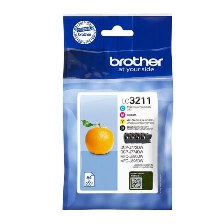 Cartucho de tinta original brother lc-3211val multipack/ cian/ magenta/ amarillo/ negro - Imagen 2