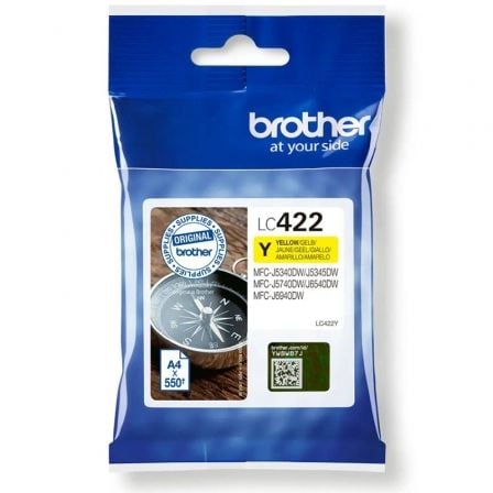 Cartucho de tinta original brother lc-422/ amarillo - Imagen 3