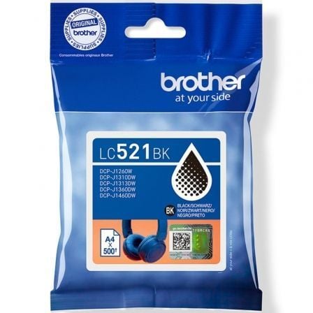 Cartucho de tinta original brother lc521bk/ negro - Imagen 4