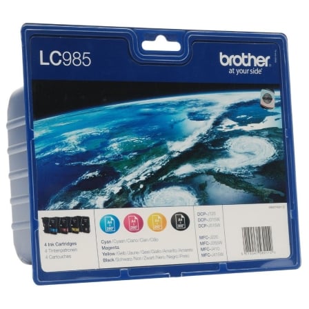 Cartucho de tinta original brother lc- 985 multipack/ cian/ magenta/ amarillo/ negro - Imagen 2