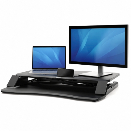 Soporte de sobremesa elevable fellowes sit-stand lotus corsivo/ hasta 15kg/ negro - Imagen 6