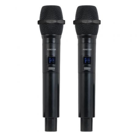 Micrófono inalámbrico doble mano uhf fonestar sonair-2m/ incluye receptor - Imagen 8