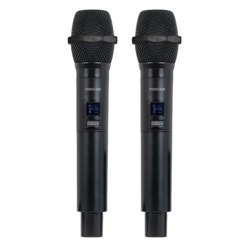 Micrófono inalámbrico doble mano uhf fonestar sonair-2m/ incluye receptor - Imagen 4