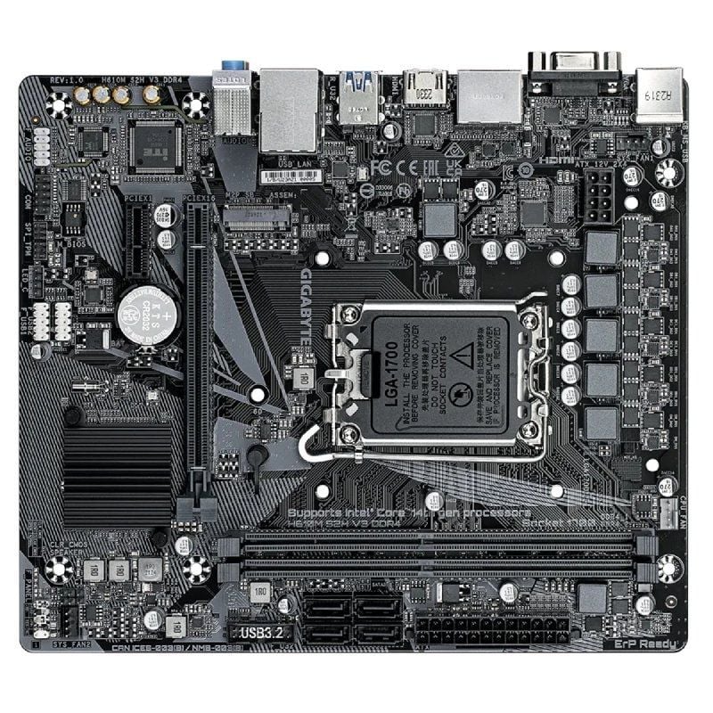 Placa base gigabyte h610m s2h v3 ddr4 socket 1700/ ddr4/ pcie 4.0/ micro atx - Imagen 4