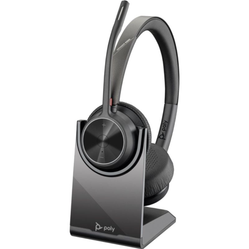 Auriculares inalámbricos poly voyager 4320 + adaptador bt700 + base de carga/ con micrófono/ bluetooth/ negros - Imagen 3