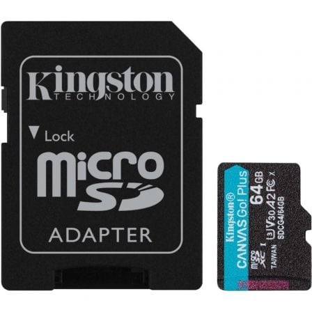 Tarjeta de memoria kingston canvas go! plus 64gb microsd xc con adaptador/ clase 10/ 200mbs - Imagen 4
