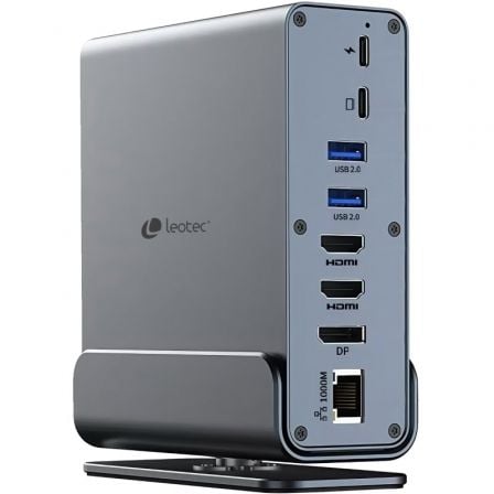 Docking usb tipo-c leotec leds06/ 5xusb/ 2xusb tipo-c/ 1xusb tipo-c pd/ 1xdisplayport/ 2xhdmi 4k/ 1xrj45/ 1xjack 3.5/ 1xlector - Imagen 5